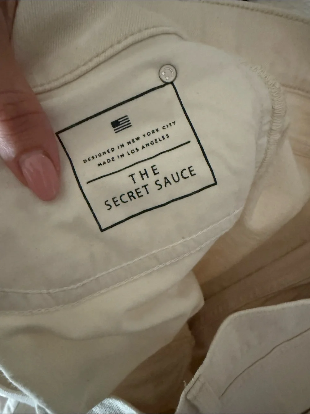 AYR • the secret sauce high rise Wide-Leg Jeans in Cream ecru - size 33 short - Picture 7 of 8
